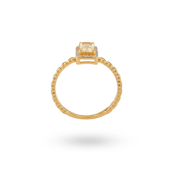 24KAE JEWELS JEWELRY Mod. 12472Y/52 gold ring with diamond setting