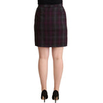 BENCIVENGA Multicolor Checkered Ruffle High Waist Mini Skirt SKI1685 - 46