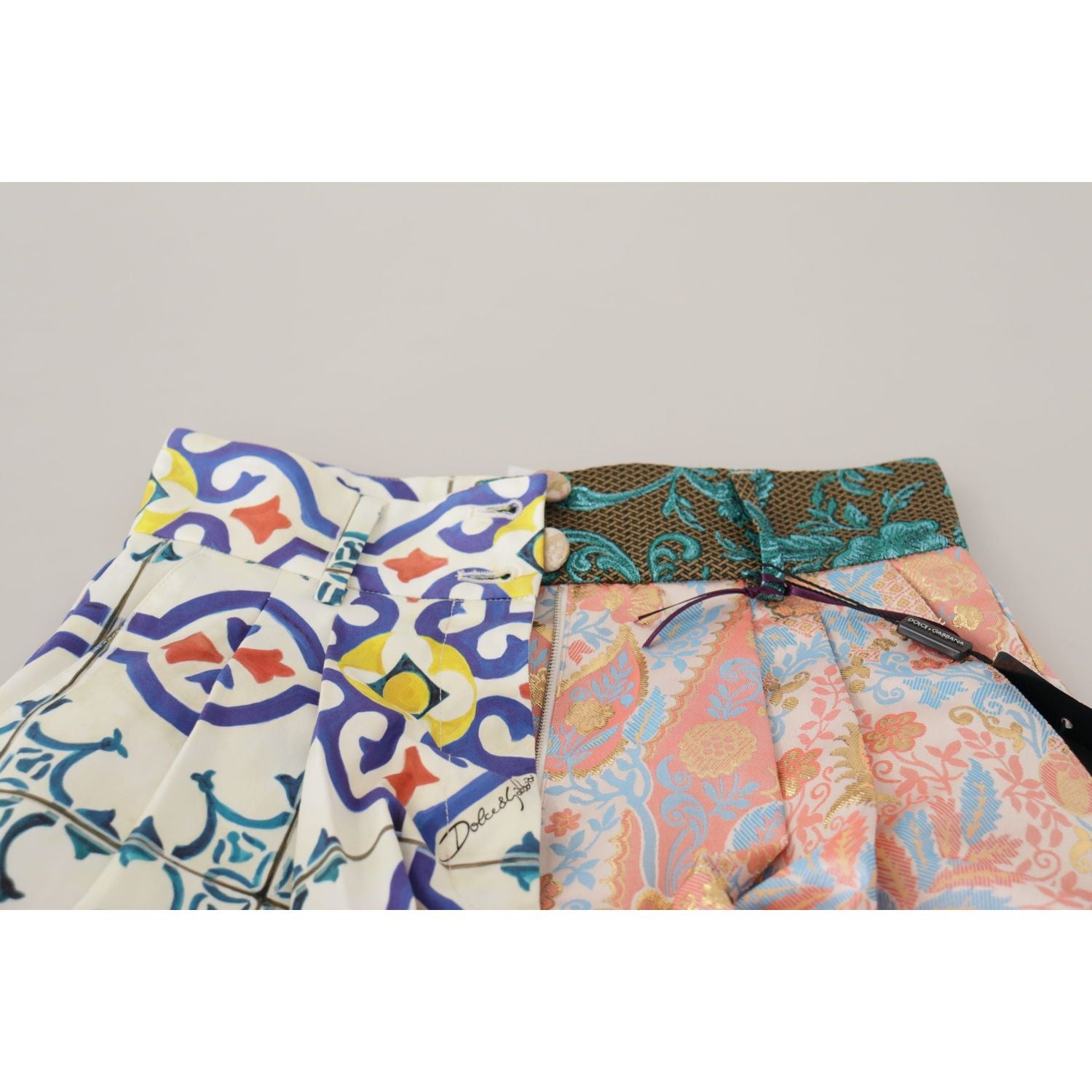 Dolce & Gabbana Multicolor High Waist Hot Pants Shorts