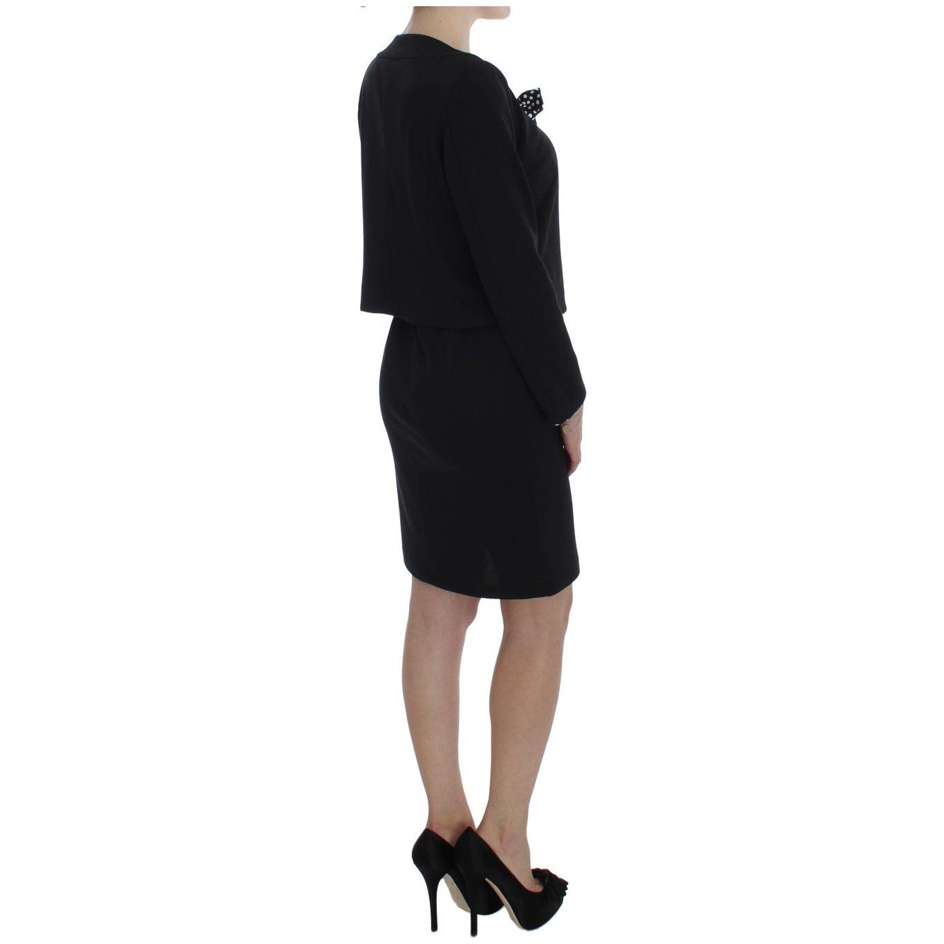 BENCIVENGA Black Stretch Sheath Dress & Sweater Set SIG30869-4