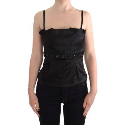 Exte Black Tank Party Evening Top Blouse Top Blouse