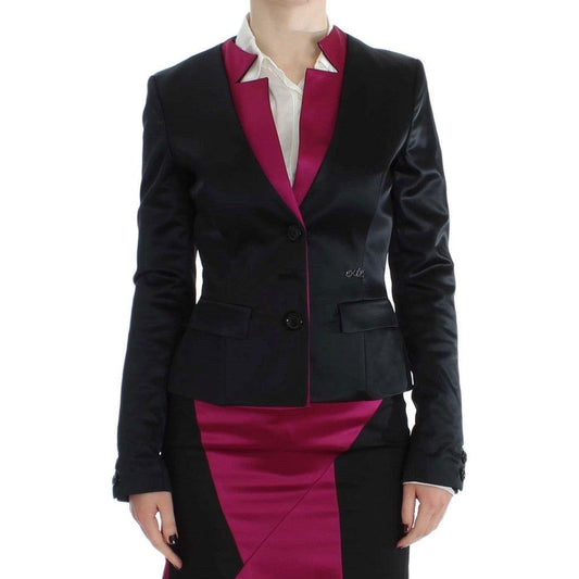 Exte Black Pink Stretch Blazer Jacket Blazer Jacket