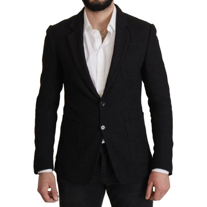 Dolce & Gabbana Black Single Breasted Coat Men Blazer