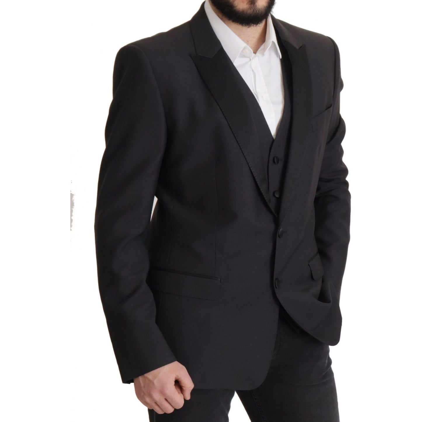 Dolce & Gabbana Dark Blue Single Breasted MARTINI Blazer