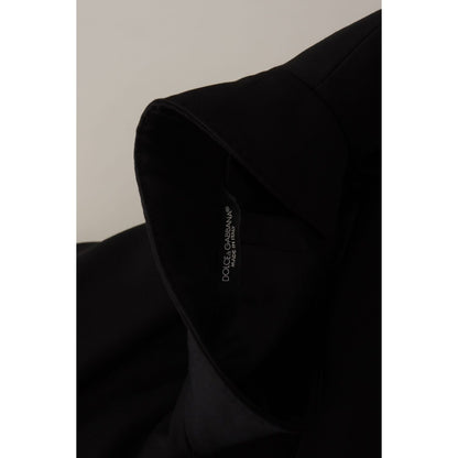 Dolce & Gabbana Black Wool Single Breasted Jacket Blazer