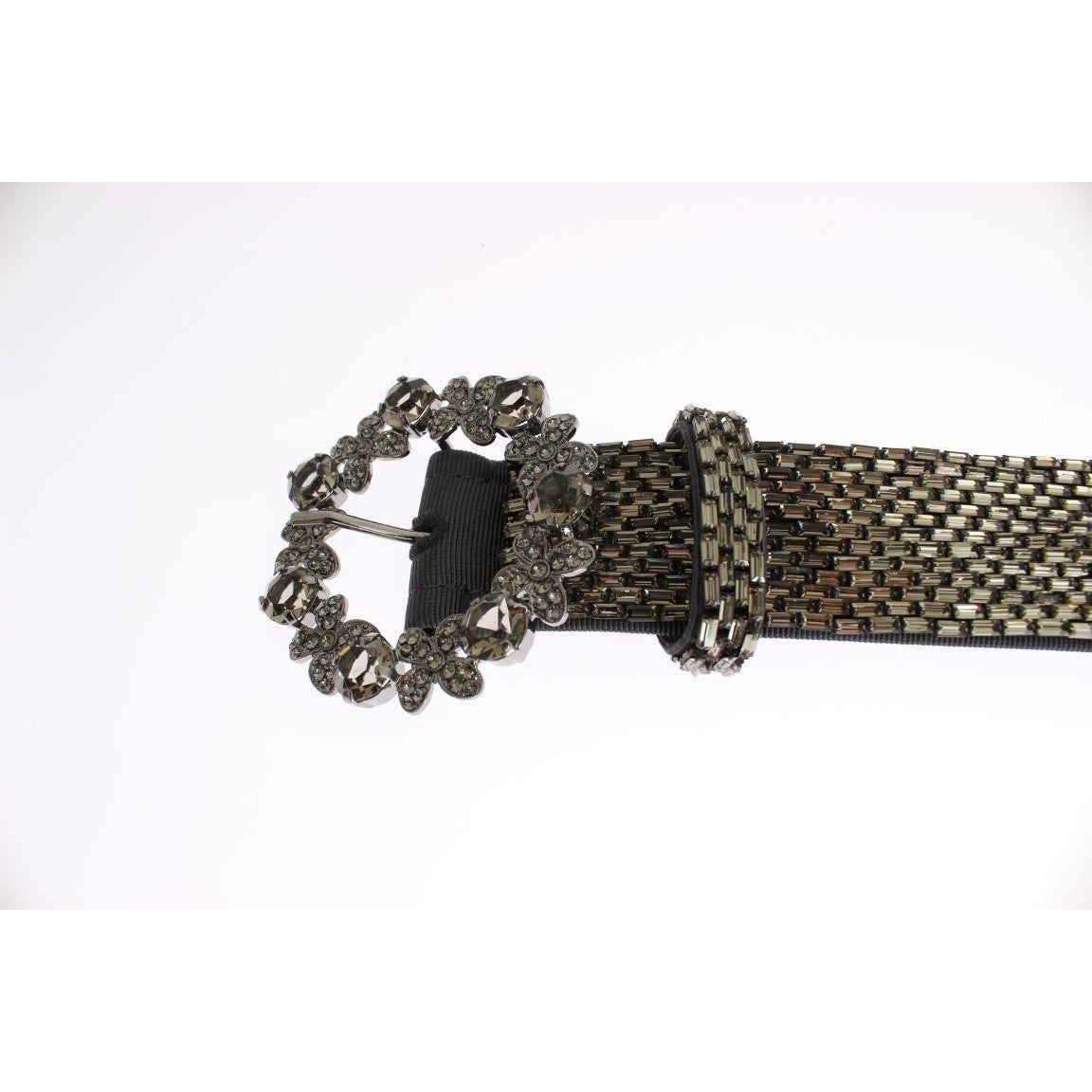 Dolce & Gabbana Crystal Buckle Sequined Waist Belt Belt