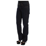 Cavalli Blue Cotton Straight Fit Stretch Jeans SIG32384-3