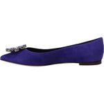 Dolce & Gabbana Purple Suede Crystals Loafers Flats Shoes