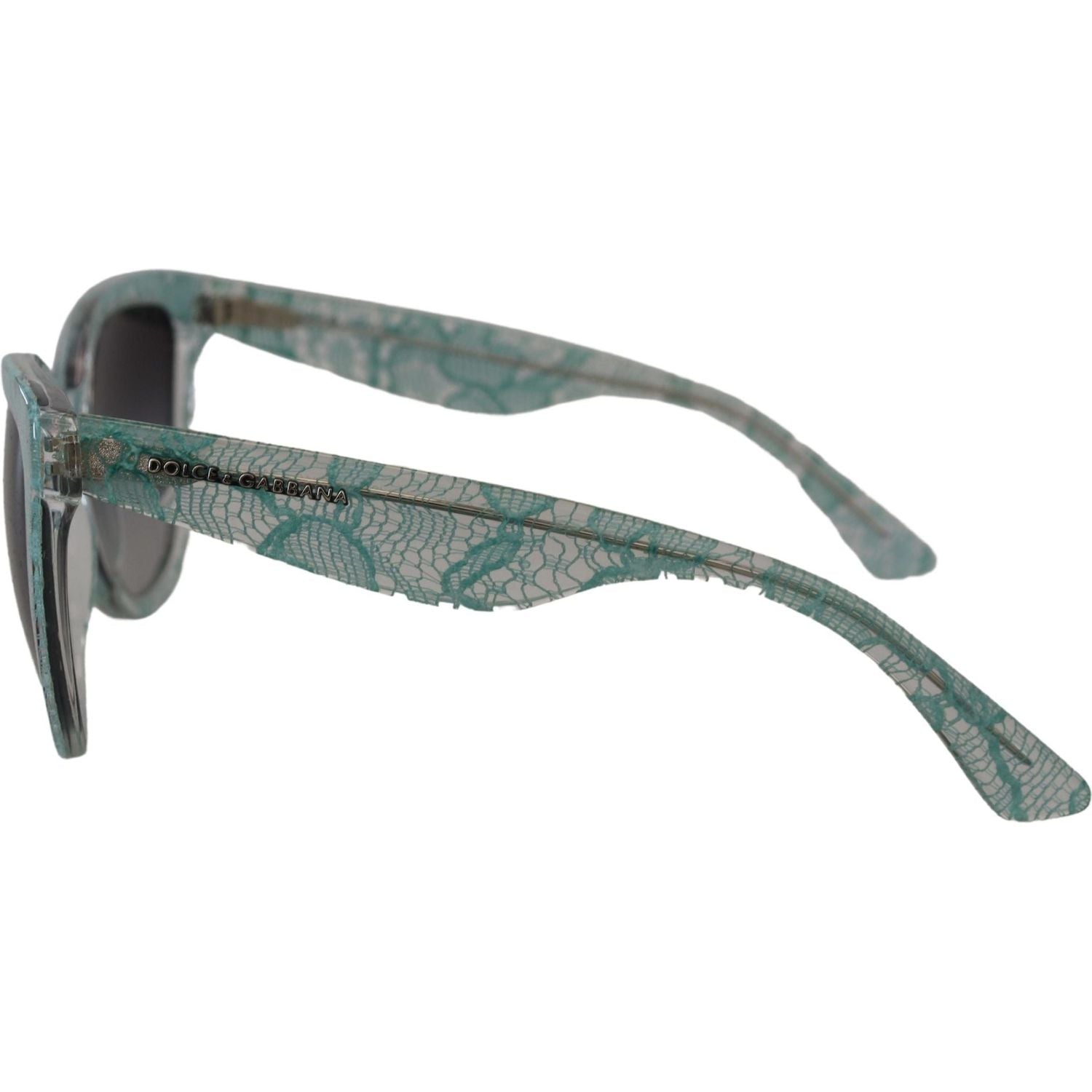 Dolce & Gabbana Blue Lace Acetate Crystal Round DG4190 Sunglasses