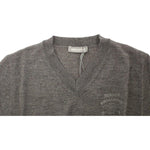 Ermanno Scervino Gray Wool Blend V-neck Pullover Sweater SIG10334-1