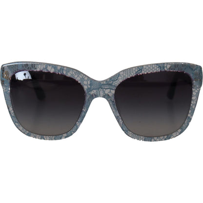 Dolce & Gabbana Blue Lace Acetate Rectangle Shades DG4226 Sunglasses