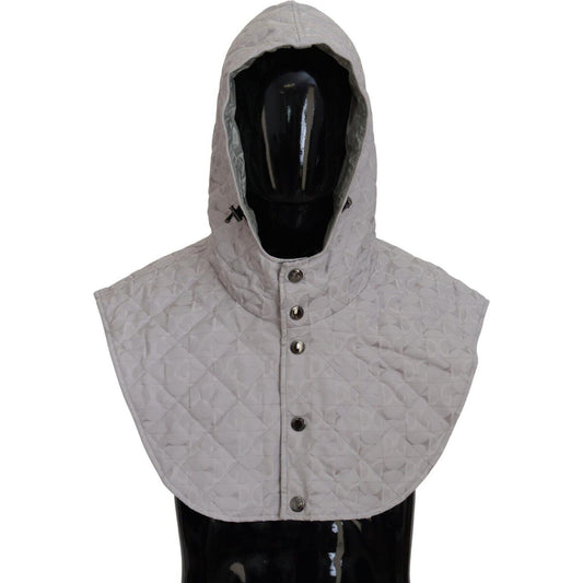 Dolce & Gabbana White Quilted Whole Head Wrap One Size Nylon Hat