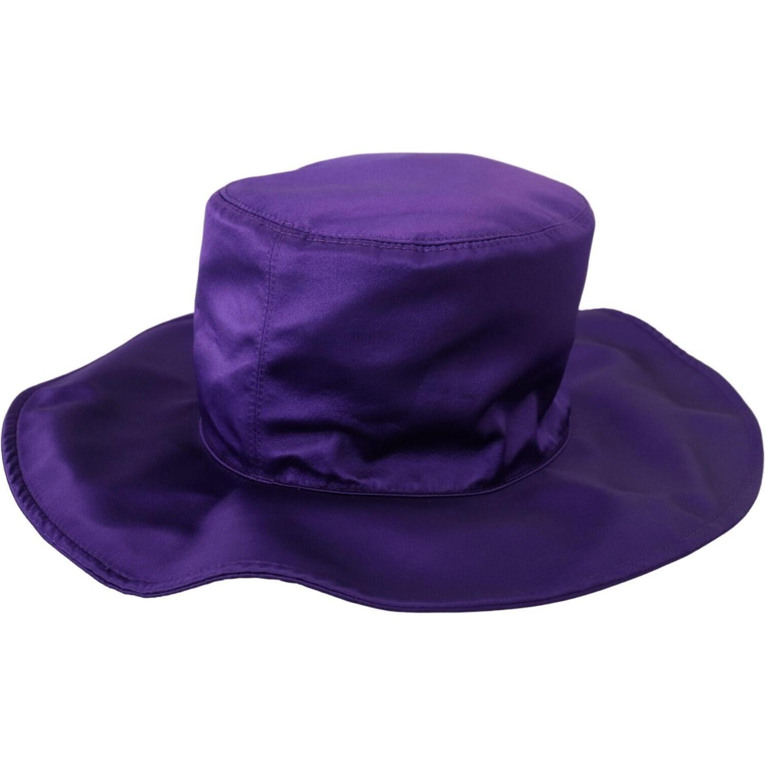 Dolce & Gabbana Purple Silk Stretch Top Hat