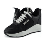 Versace Elegant Monochrome Leather Sneakers 8054712372964