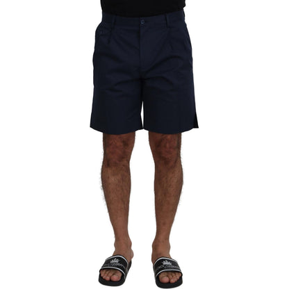 Dolce & Gabbana Blue Chinos Cotton Stretch Casual Shorts