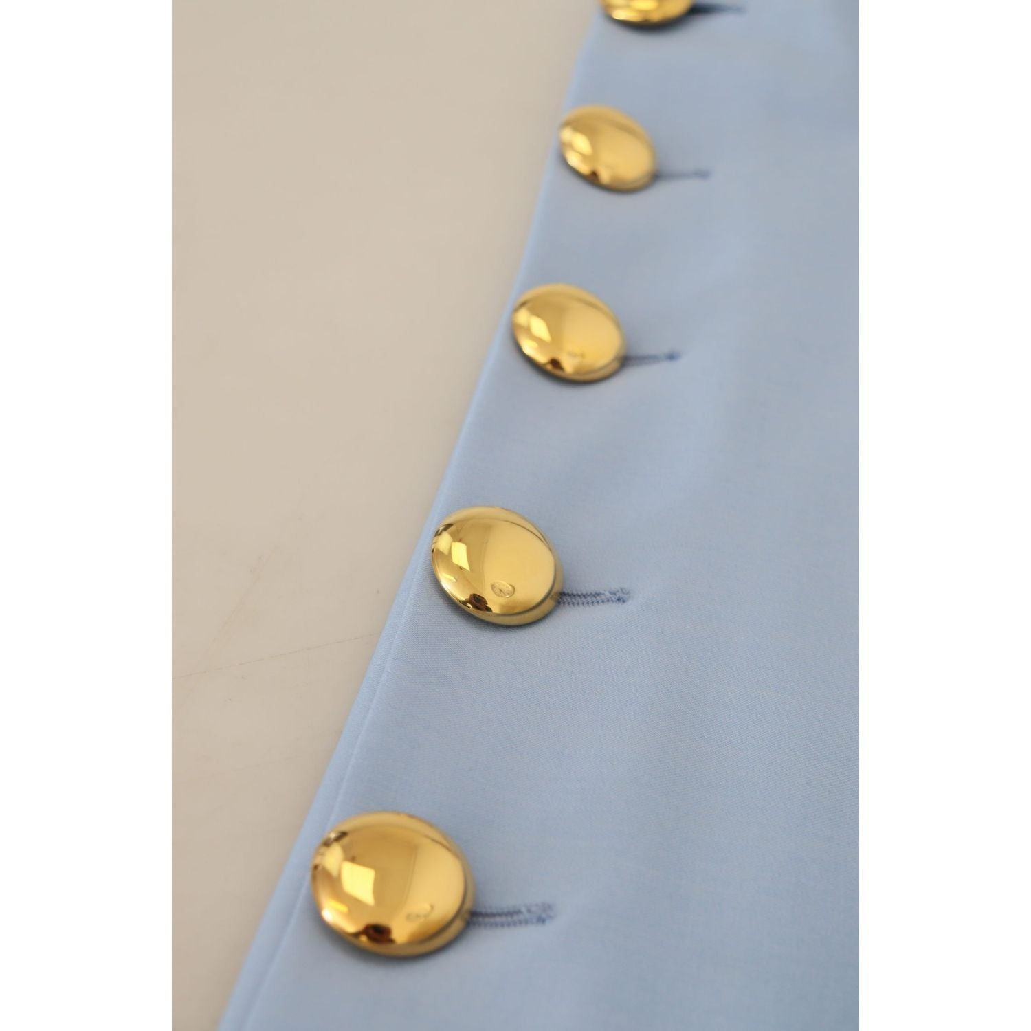 Dolce & Gabbana Light Blue Button Wide Leg Pants