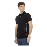 Baldinini Trend Black Cotton Men Polo BA-23210-M