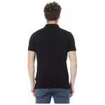 Baldinini Trend Black Cotton Men Polo Shirt BA-23204-L