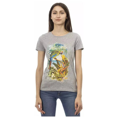 Trussardi Action Gray Cotton Women T-Shirt