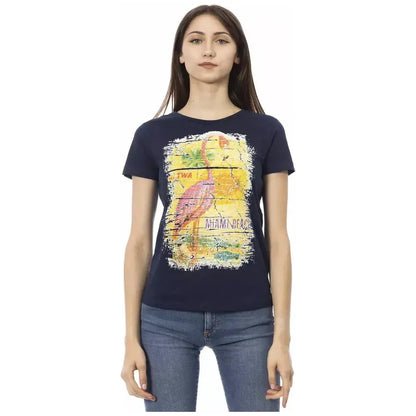 Trussardi Action Blue Cotton Women T-Shirt