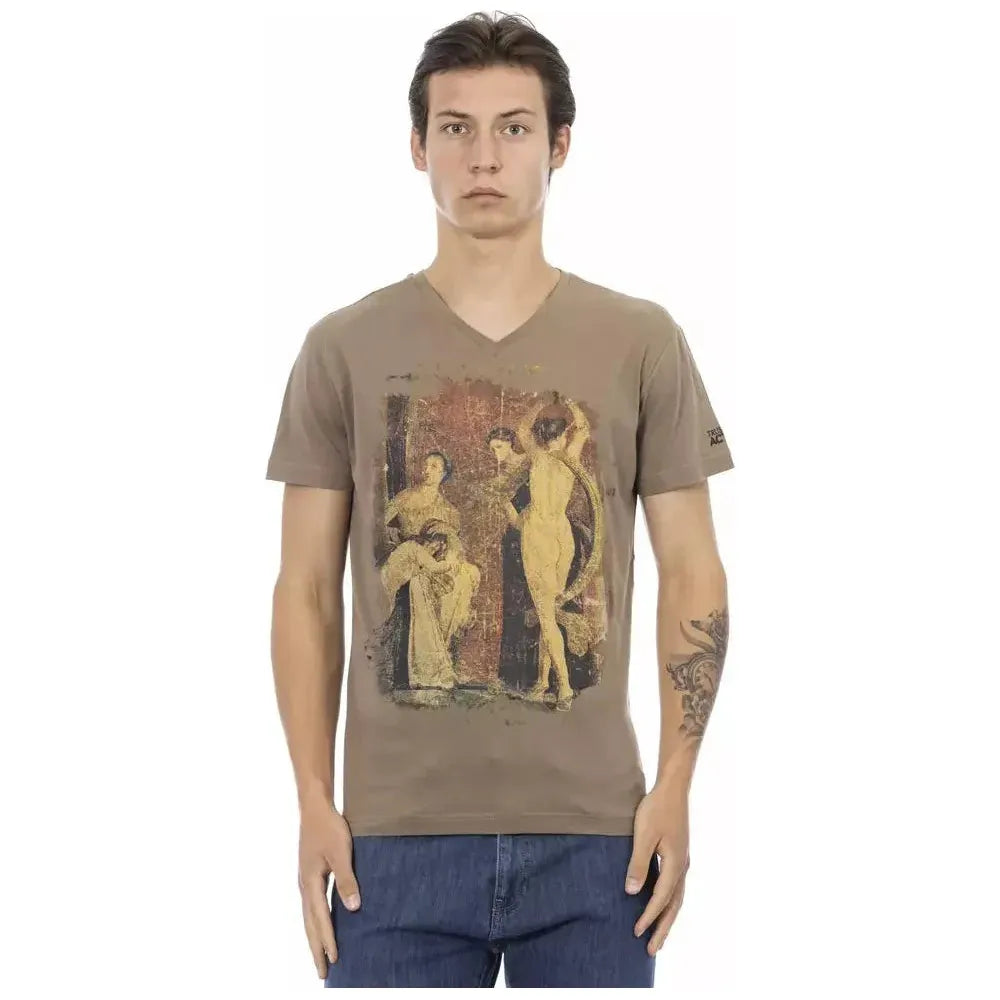 Trussardi Action Brown Cotton Men's T-Shirt