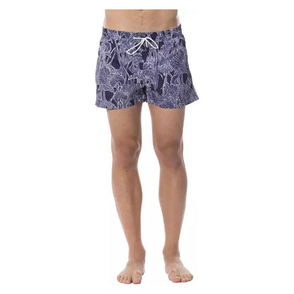 Roberto Cavalli Sport Blue Polyester Men's Swim Trunk