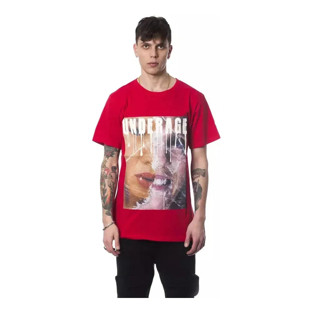 Nicolo Tonetto Red Cotton Men T-Shirt