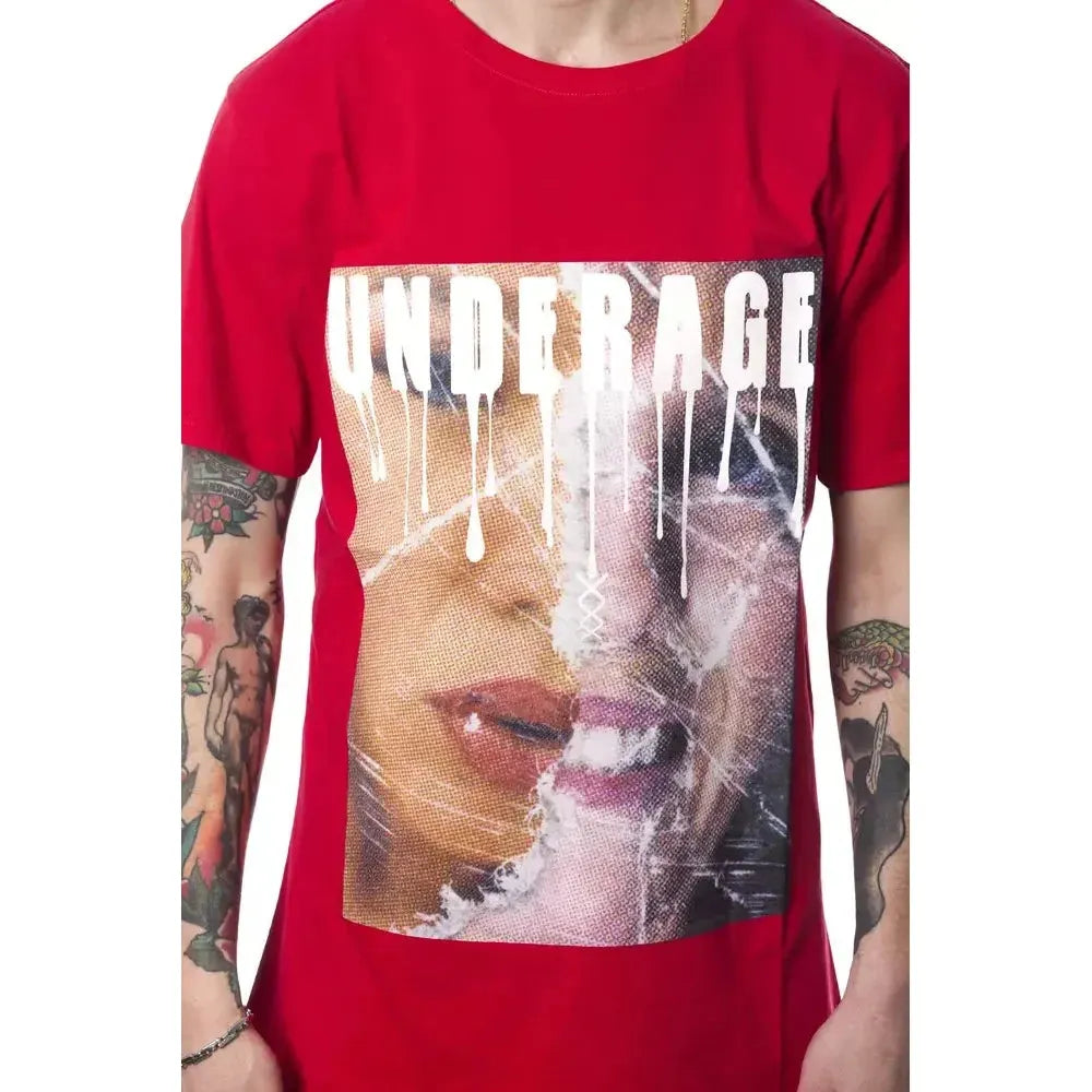 Nicolo Tonetto Red Cotton Men T-Shirt
