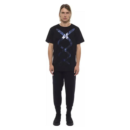 Nicolo Tonetto Black Cotton Men T-Shirt