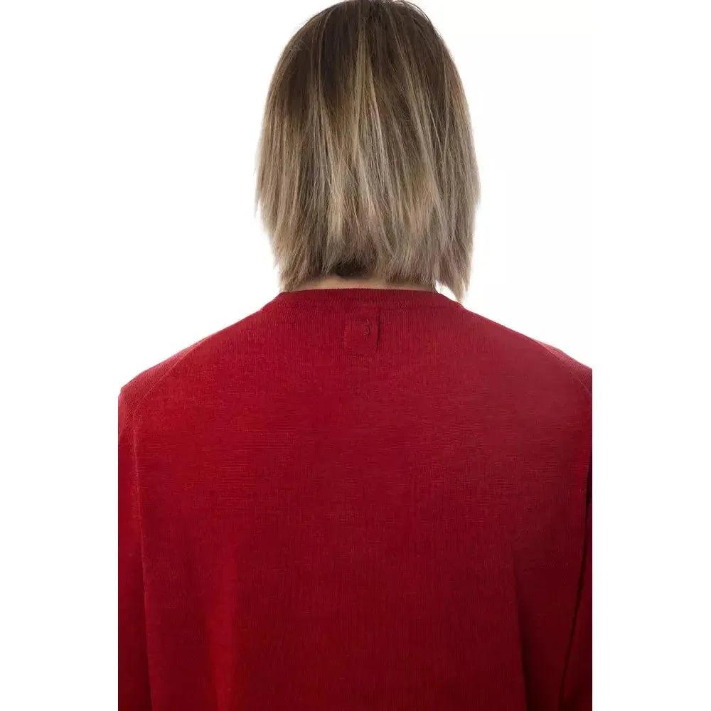 Billionaire Italian Couture Red Merino Wool Sweater