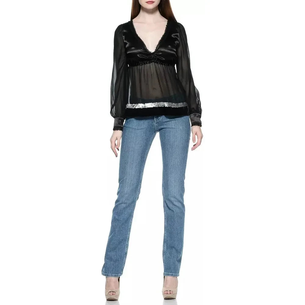 Ungaro Fever Light Blue Cotton Jeans Denim