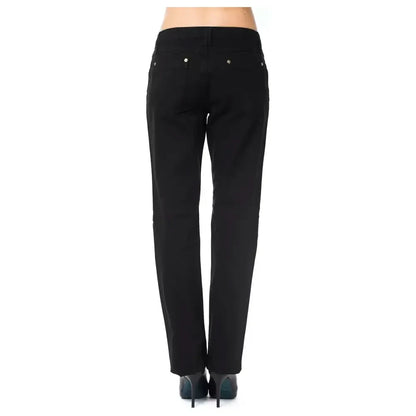Ungaro Fever Black Cotton Women's Pant