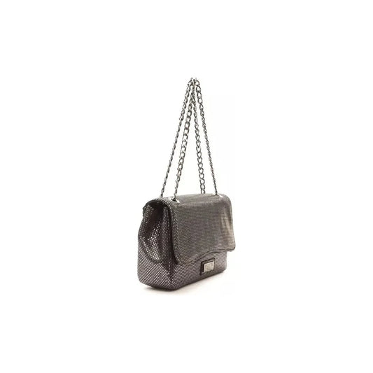Pompei Donatella Gray Leather Women Crossbody Bag PO-5837