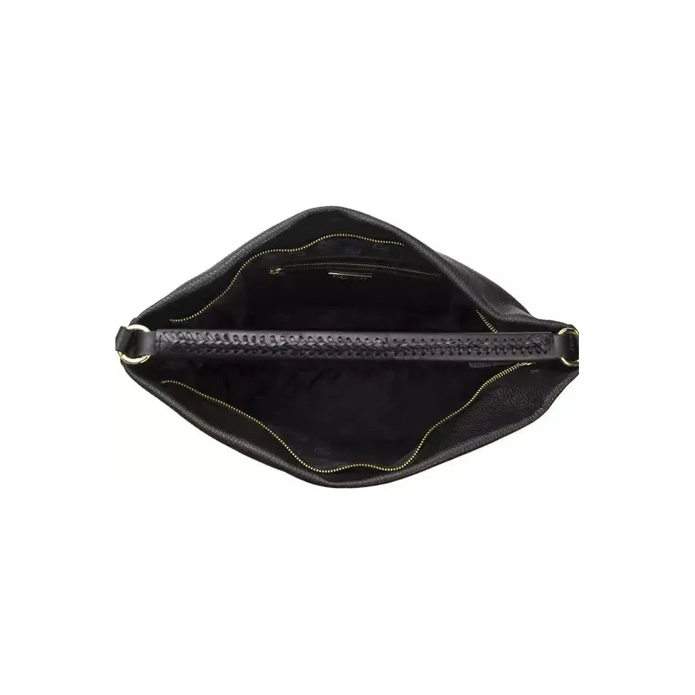 Pompei Donatella Black Leather Women Shoulder Bag