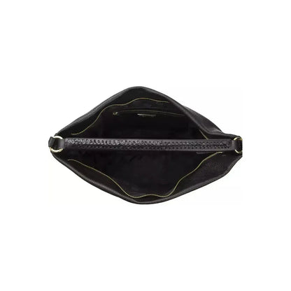 Pompei Donatella Black Leather Women Shoulder Bag