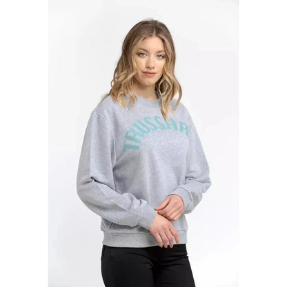Trussardi Gray Cotton Women Sweatshirt