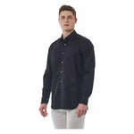 Bagutta Black Cotton Men Shirt BA-21003-IT44 | XS