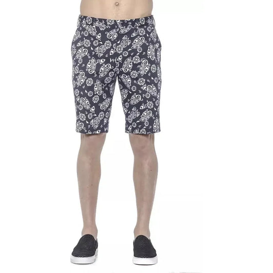 PT Torino Blue Cotton Men Bermuda Shorts Shorts