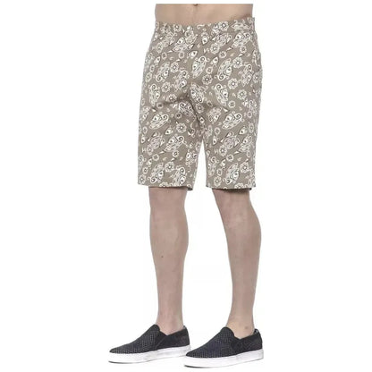 PT Torino Beige Cotton Men Bermuda Short Shorts