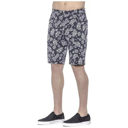 PT Torino Blue Cotton Men Bermuda Shorts Shorts