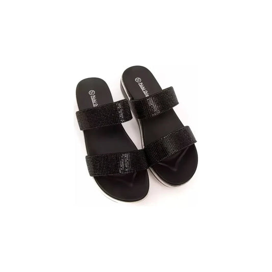 Péché Originel Chic Rhinestone Twin-Strap Low Sandals PC-18723-38-FBB-177