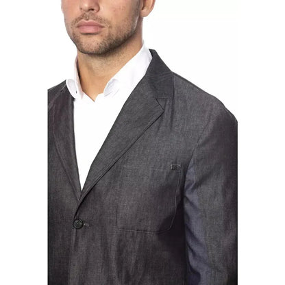 Verri Gray Cotton Men's Blazer