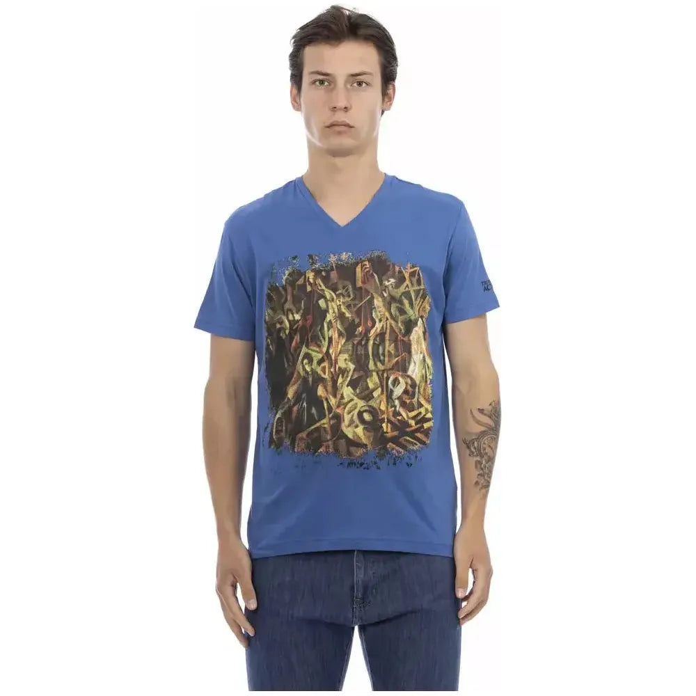 Trussardi Action Blue Cotton T-Shirt