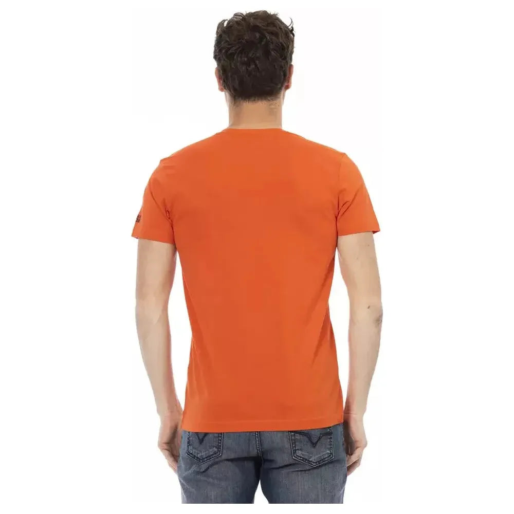 Trussardi Action Red Cotton Men T-Shirt
