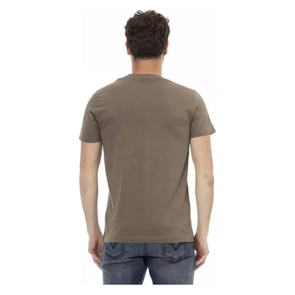 Trussardi Action Brown Cotton Men T-Shirt