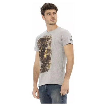 Trussardi Action Gray Cotton Men T-Shirt