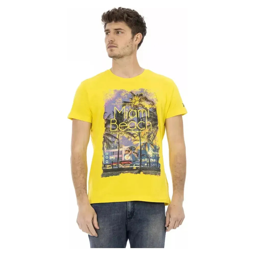 Trussardi Action Yellow Cotton T-Shirt