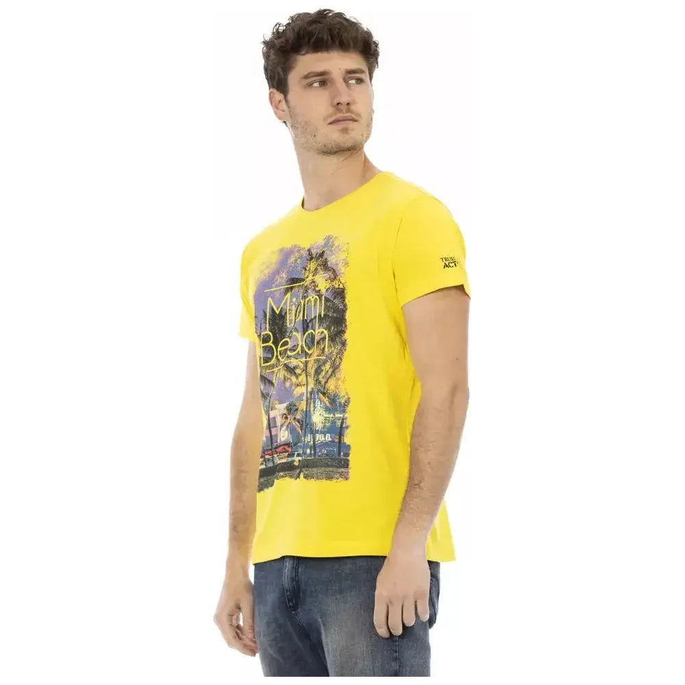 Trussardi Action Yellow Cotton T-Shirt