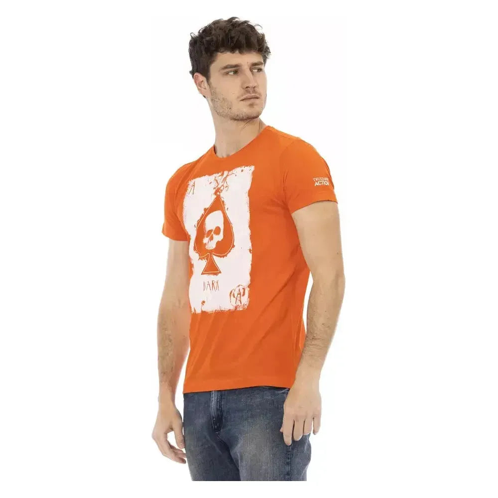 Trussardi Action Orange Cotton T-Shirt