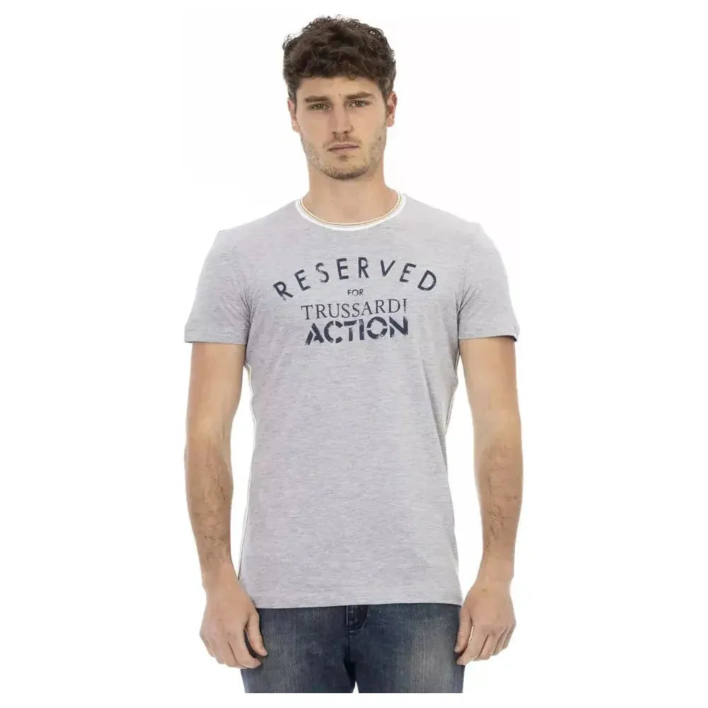 Trussardi Action Gray Cotton T-Shirt